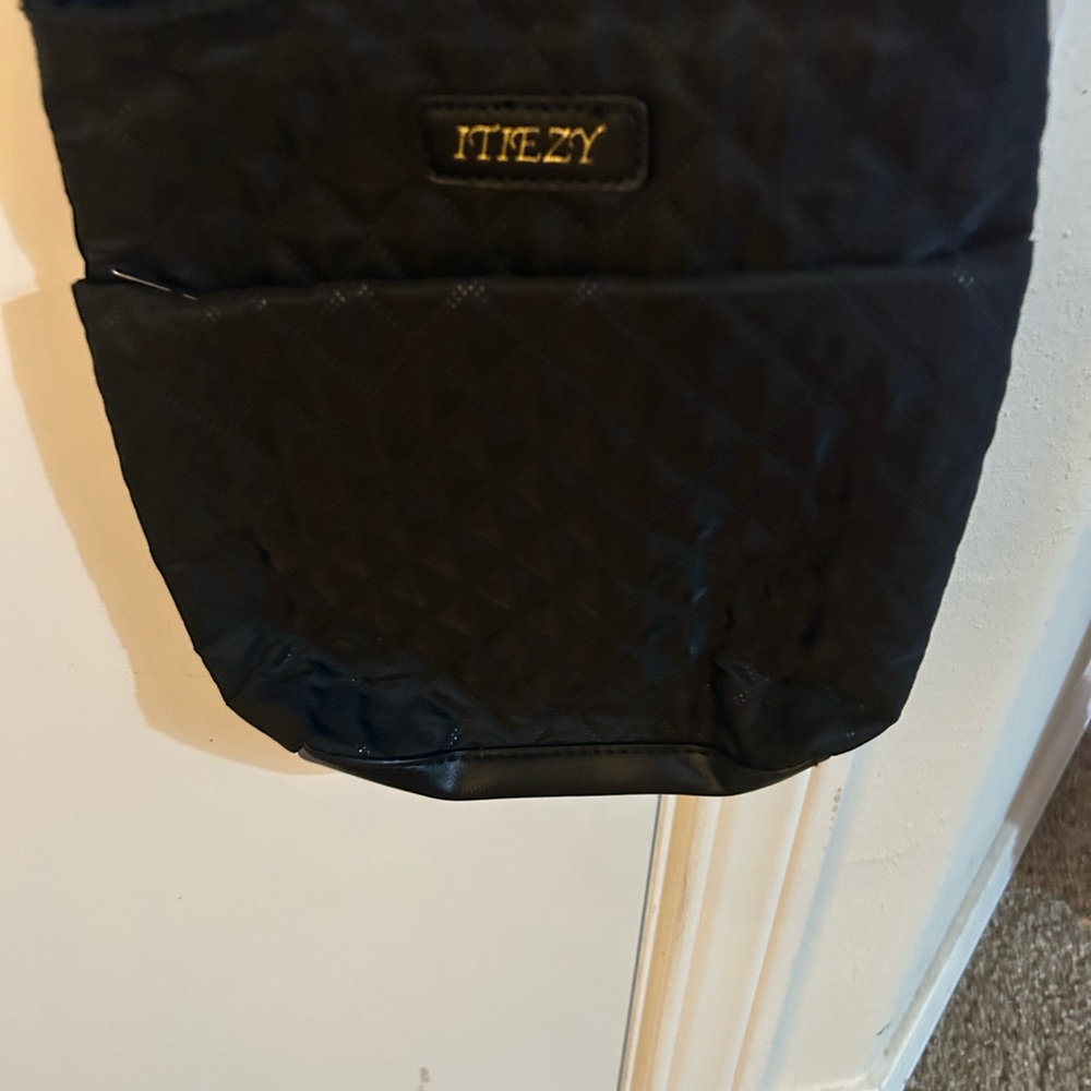 Black Quilted Men's Bag